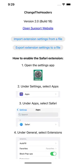 ChangeTheHeaders for Safari screenshot 3