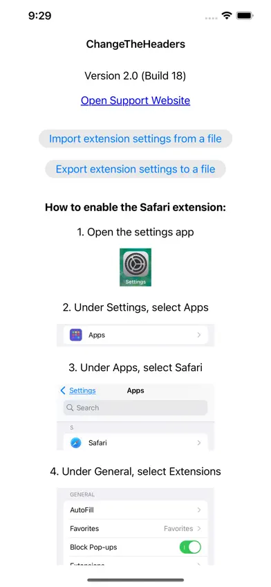 ChangeTheHeaders for Safari screenshot 3