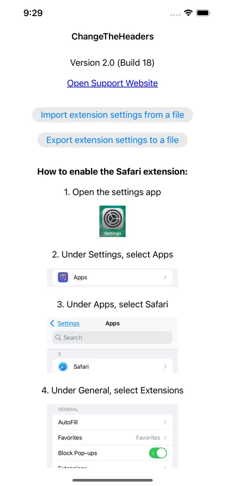ChangeTheHeaders for Safari screenshot 3