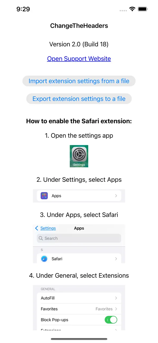 Screenshot #3 pour ChangeTheHeaders for Safari