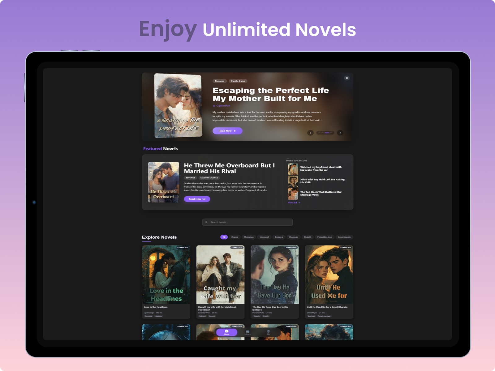 FlowNovels: Novels & Stories ipad screenshot 1