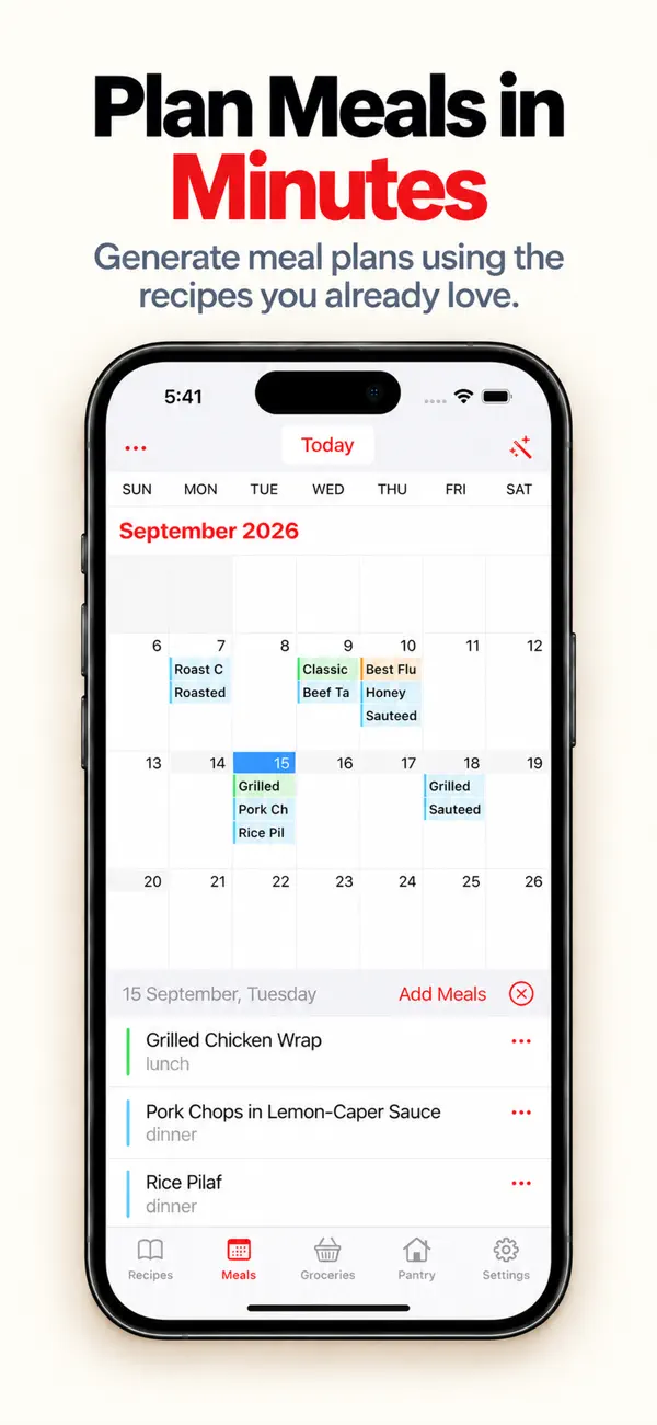 Screenshot #2 pour MealBoard - Meal Planner