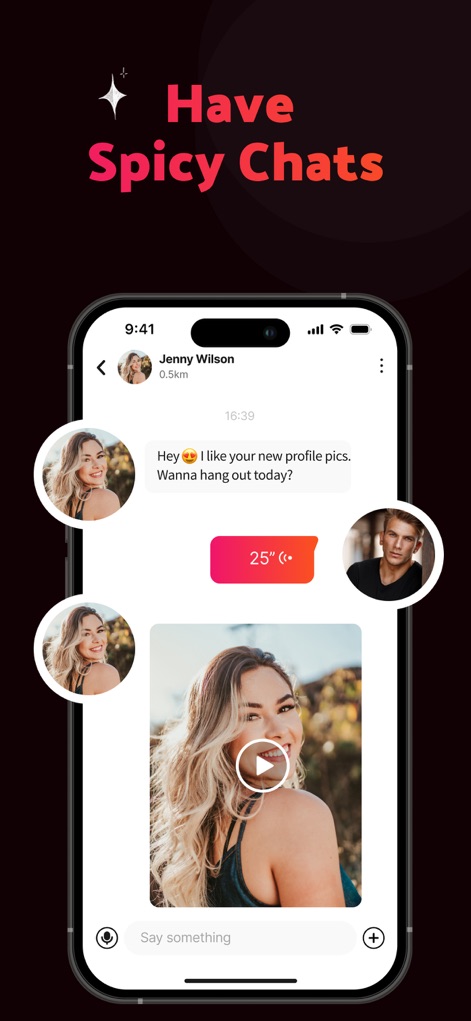 Cougar Dating App - CougarD - The app provides an intuitive chat interface for direct communication, complete with features like the ability to send engaging video messages for richer interactions.