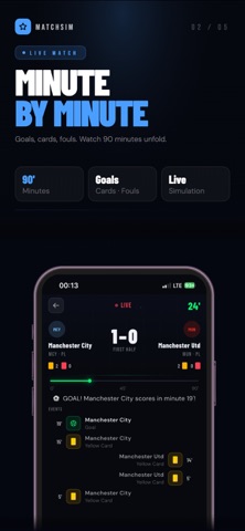 MatchSim - Football Simulator iPhone screenshot