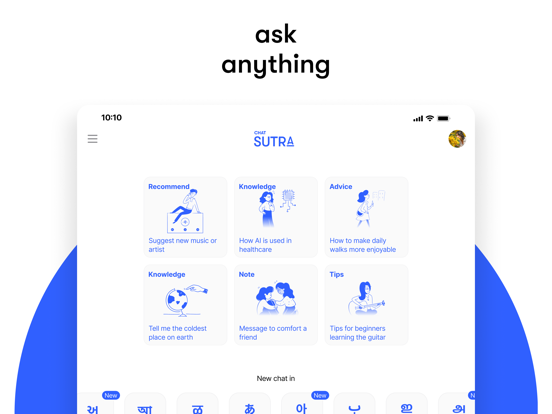 ChatSUTRA iPad screenshot 2 - Productivity app