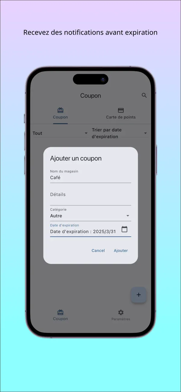 Screenshot #2 pour Coupon - Gestionnaire de Co...