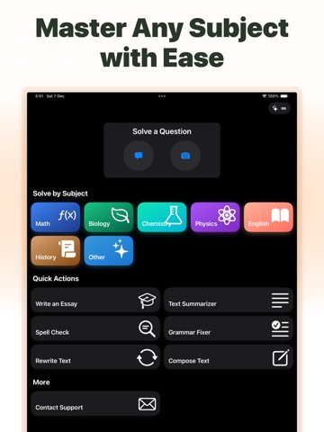 AI Homework Helper - SolveThis iPad screenshot
