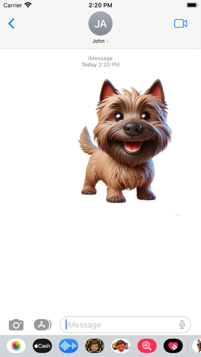 Screenshot 4 of Happy Cairn Terrier Stickers App