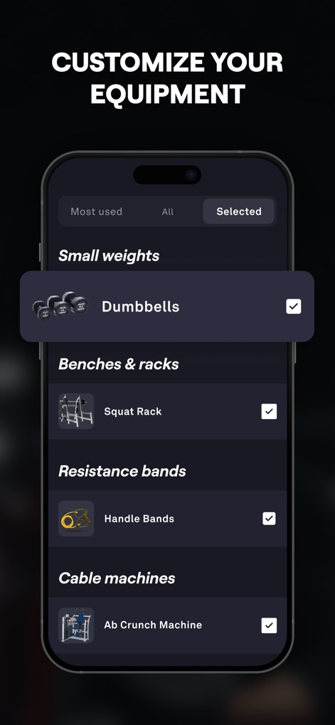 Fitbod: Gym & Fitness Planner - Flexible Equipment Settings