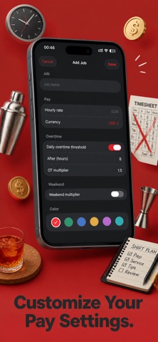 PunchCard: Time & Wage iPhone screenshot