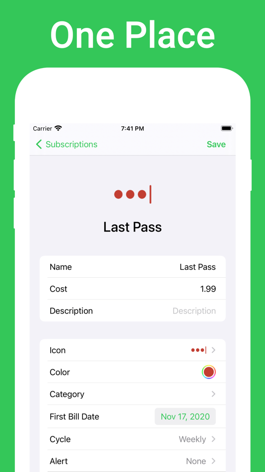 #4. Subscription Manager - Bills (iOS) 由: Kango Studios LLC