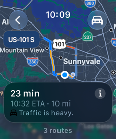 Apple Maps תמונות מסך