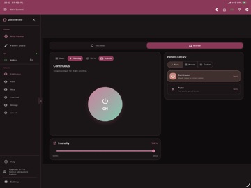 QuickVibrator - Remote Sync iPad screenshot