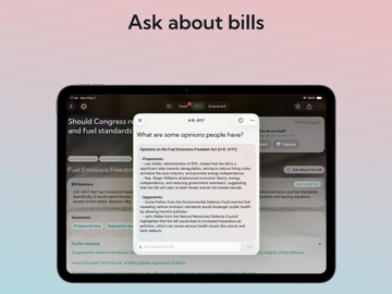 IssueVoter: Congress & Bills iPad screenshot