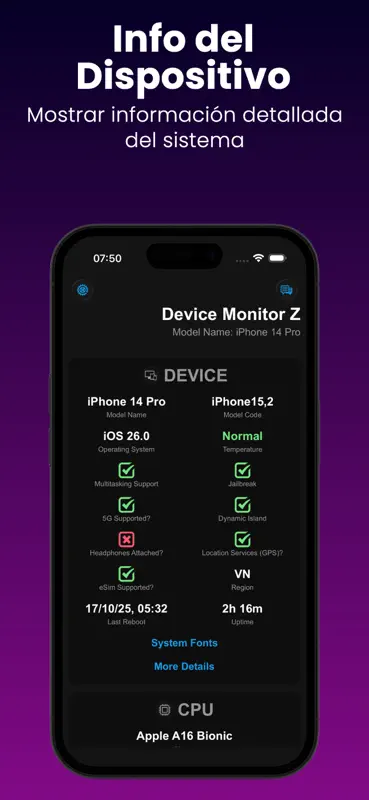 Device Monitor Z: Geräte Info screenshot 1 of 10
