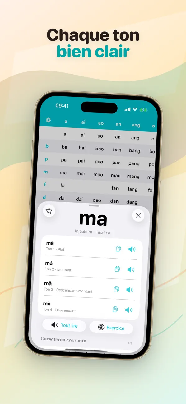 Screenshot #2 pour Tableau Pinyin et Sons
