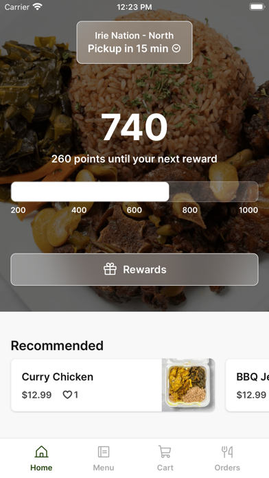 Irie Nation Restaurant iPhone screenshot 1 - Food & Drink app