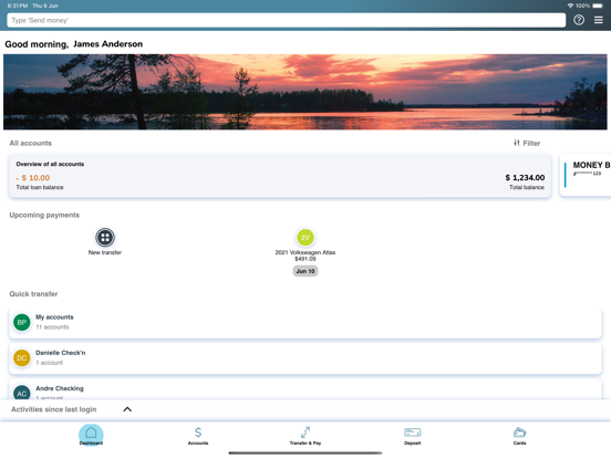 Expedition CU iPad screenshot 2 - Finance app