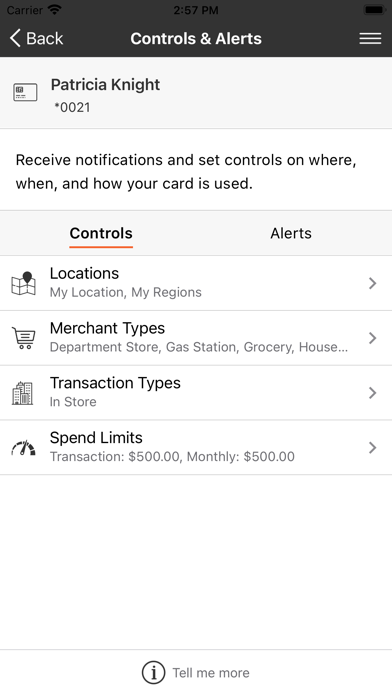 Harleysville Bank Card App Screenshot