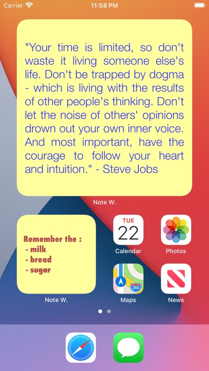 Note Widget