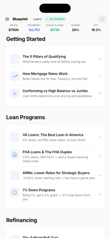 Mortgage Blueprint screenshot