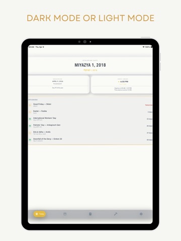 Ethiopian Calendar & Widgets iPad screenshot