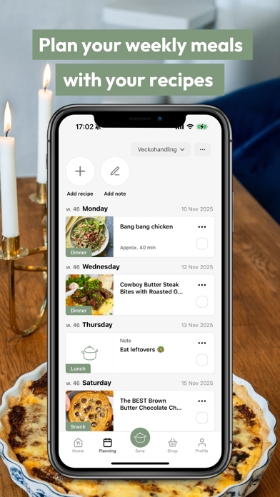 RecipeMind, Recipe & Meal plan screenshot