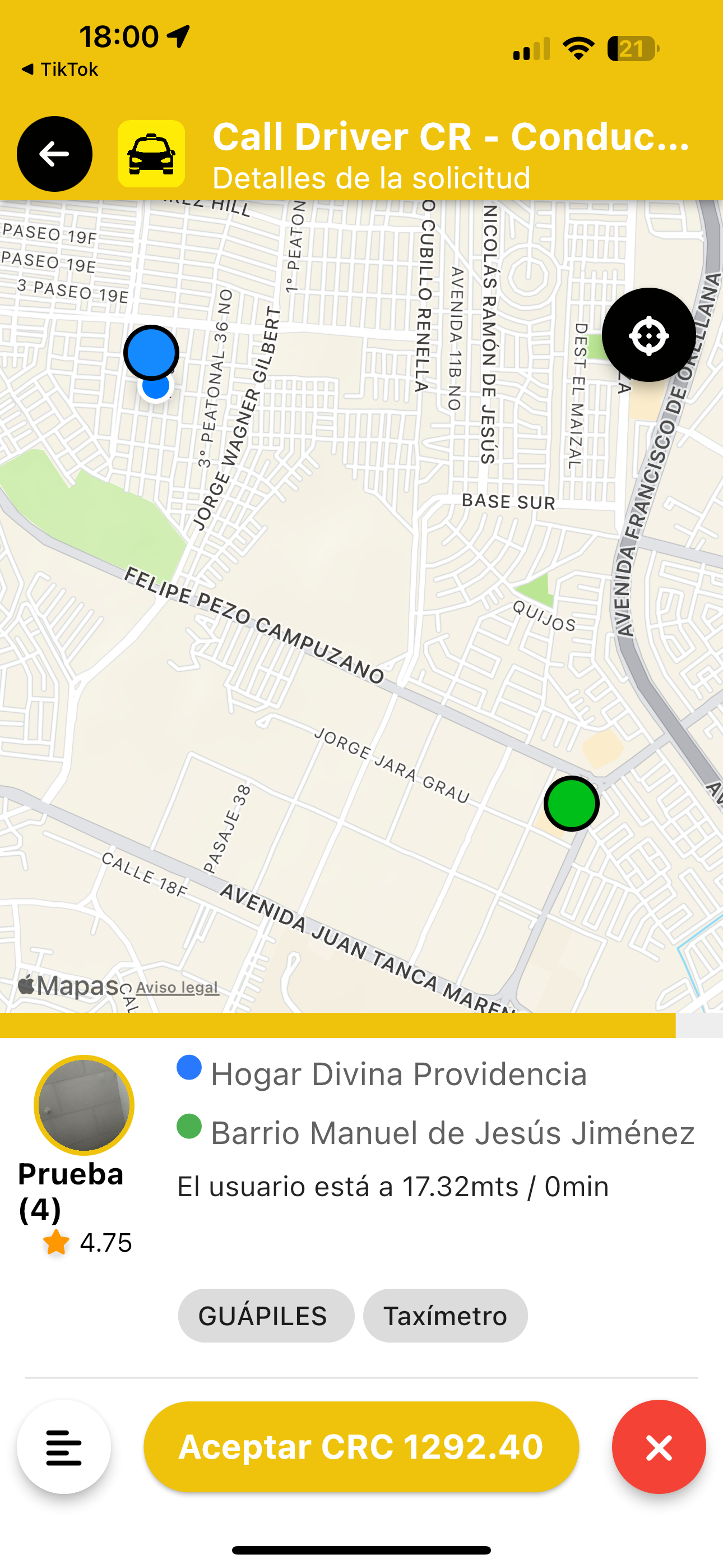 Call Driver CR - Conductor screenshot 2