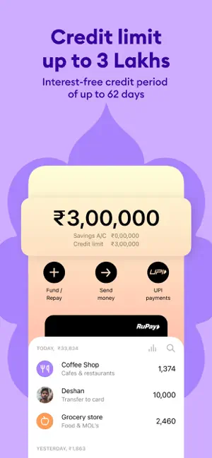 Roarbank: Credit Card & UPI iPhone screenshot 2