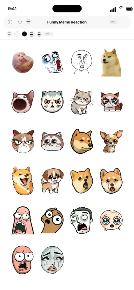 Funny Meme Reaction Stickers‑App screenshot 3