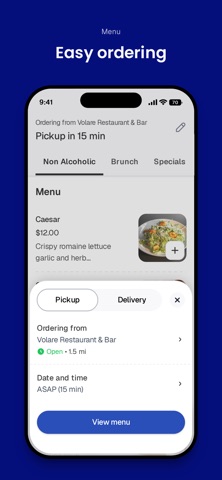 Volare Restaurant & Bar iPhone screenshot
