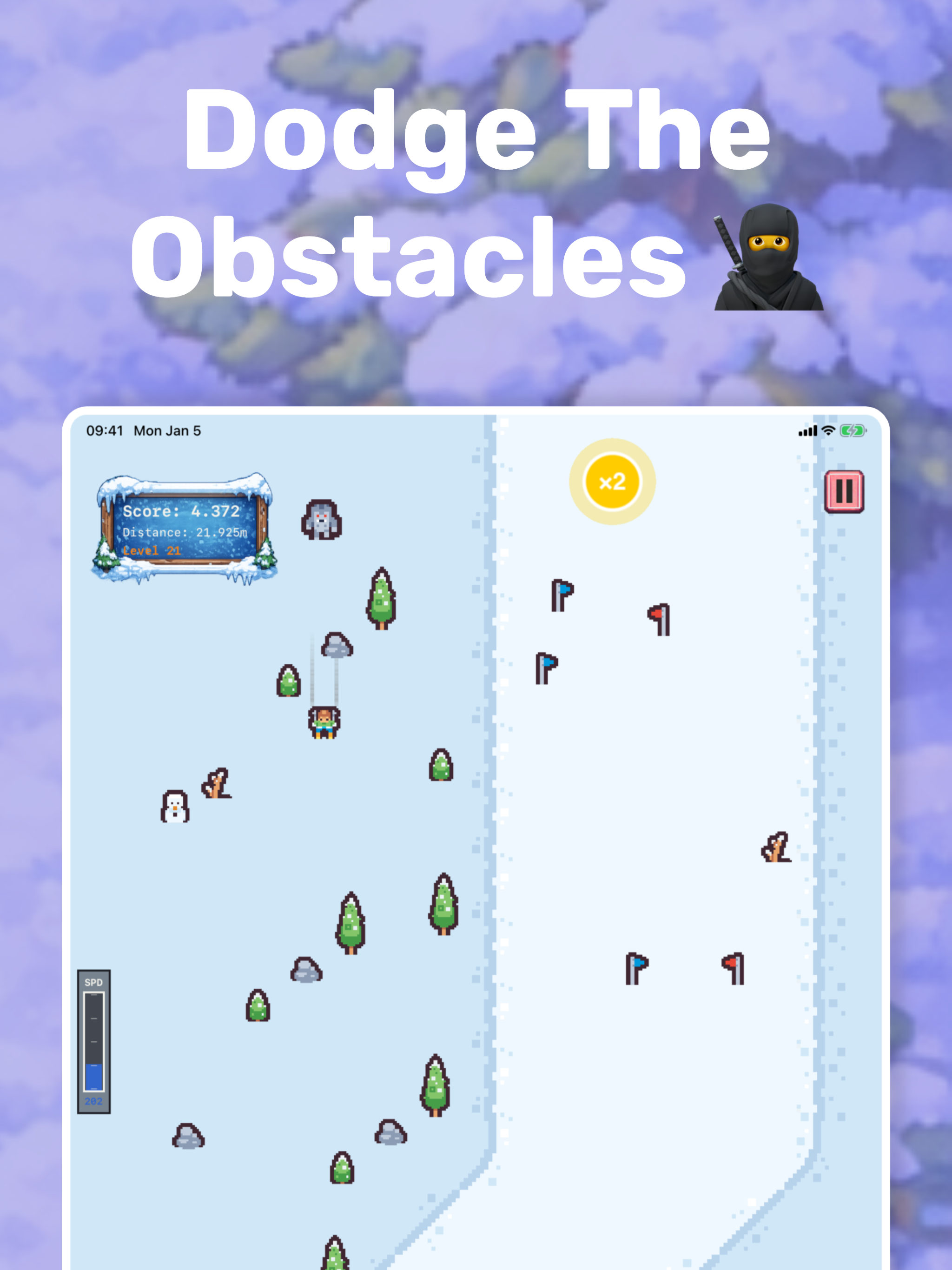 SkiFlee Endless Ski Escape screenshot 11