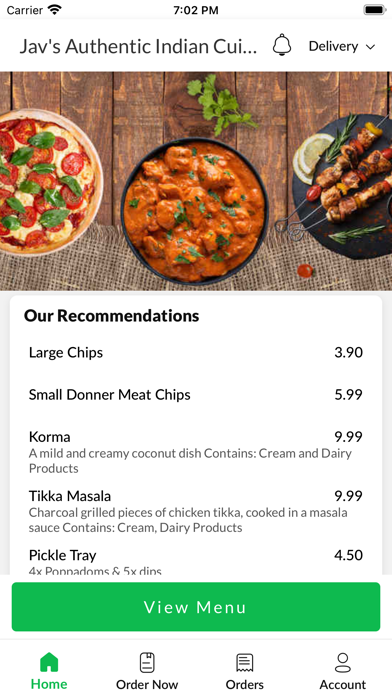 Jav's Authentic Indian Cuisine Screenshot