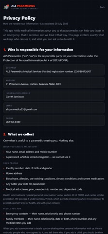 ALS Paramedics: Panic Button iPhone screenshot 2