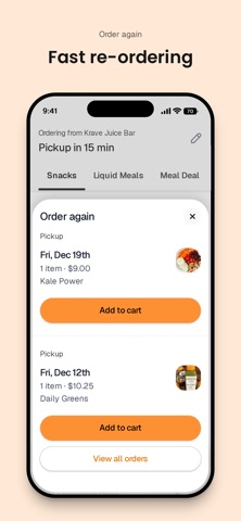 KRAVE Juice Bar iPhone screenshot