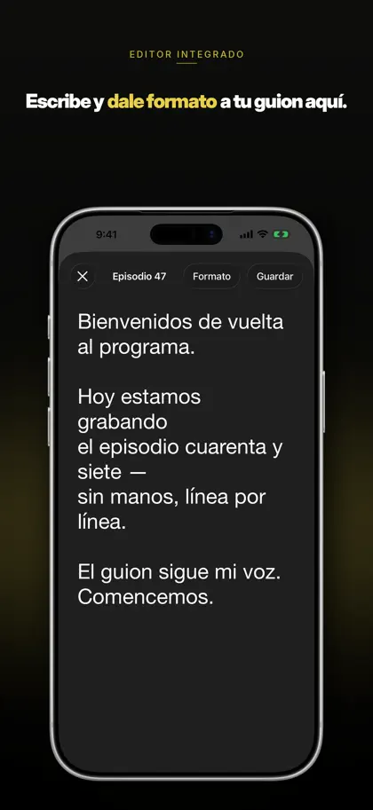 Screenshot 3 di 5 di Voice Teleprompter PRO