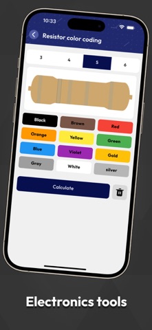 Electrical calculation iPhone screenshot