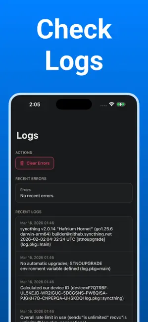 Syncthing Monitor iPhone screenshot 2