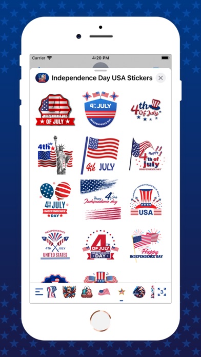 Independence Day USA iStickers Screenshot