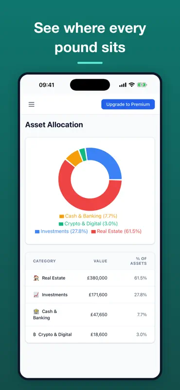 Wealth Tracker - Net Worth screenshot 2 of 4