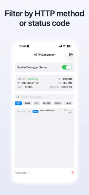 HTTP Debugger+ screenshot 2