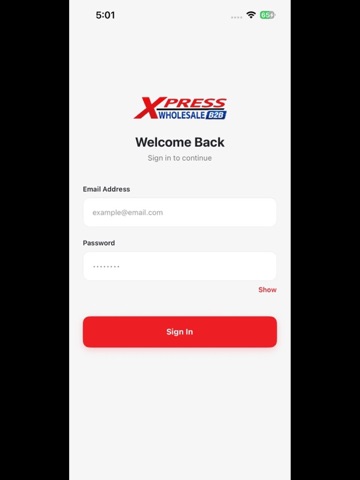Xpress WholeSale B2B iPad screenshot