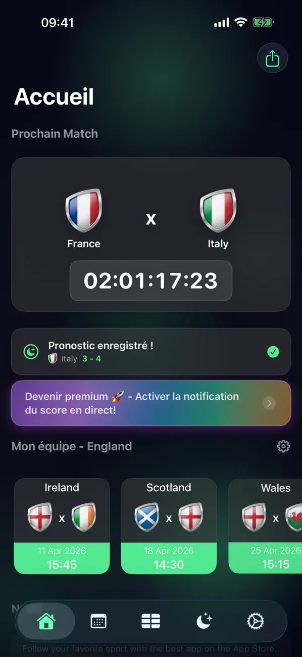 Screenshot #1 pour 6 Nations - Scores Rugby Live