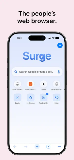 Surge Browser screenshot 1