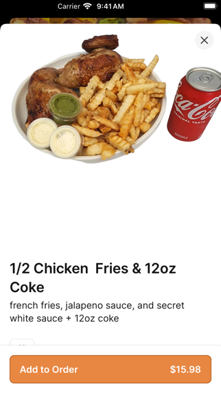 Pollo X iPhone screenshot 4 - Food & Drink app