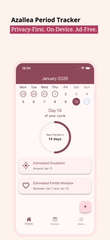Azallea: Period Tracker screenshot