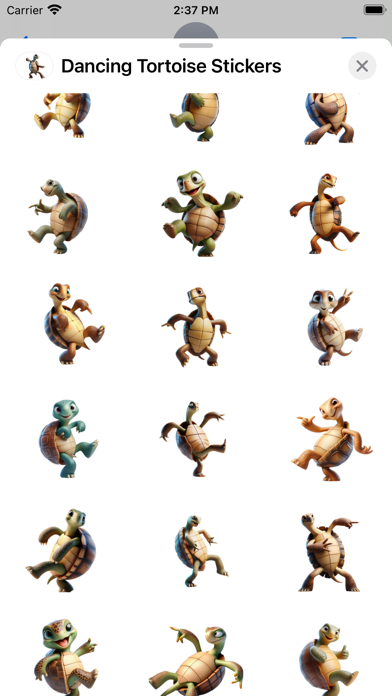 Screenshot #2 pour Dancing Tortoise Stickers