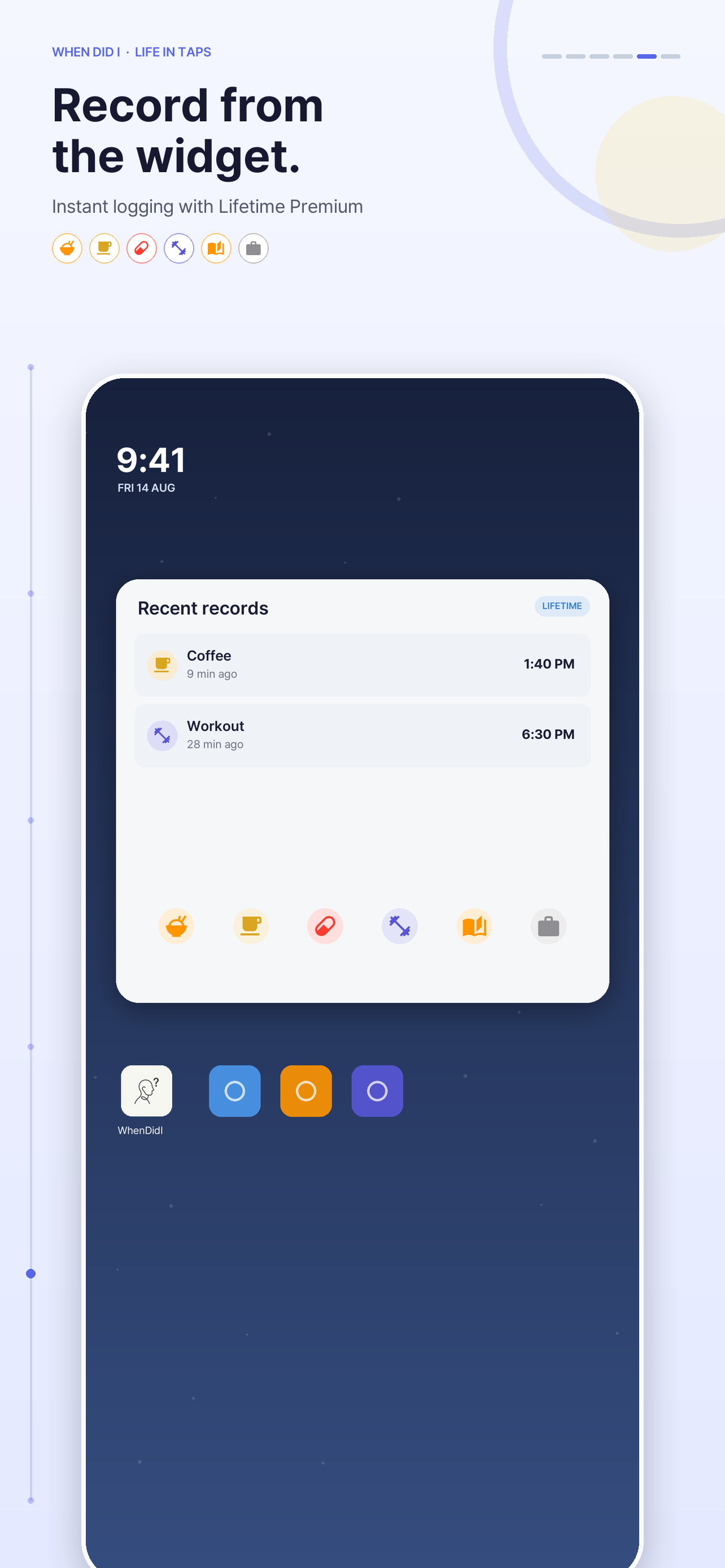 WhenDidI: Simple Life Log screenshot 2