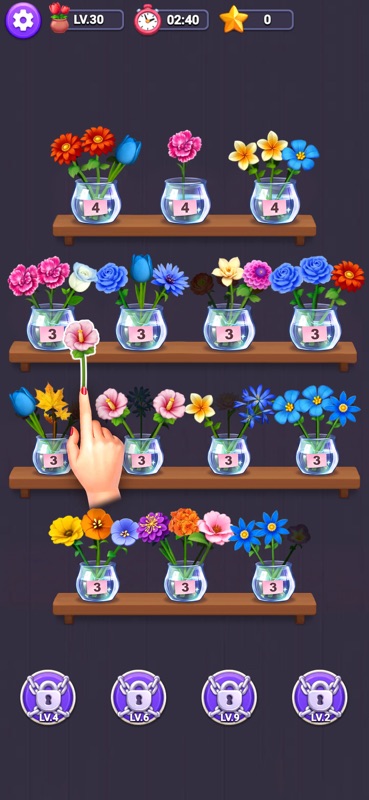 Flower Sort:Blossom Merge Game screenshot 2