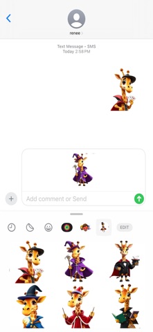 Magician Giraffe Stickers screenshot